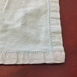 Cynthia Rowley Mint Green Tablecloth with shiny trim